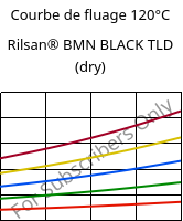 Courbe de fluage 120°C, Rilsan® BMN BLACK TLD (sec), PA11, ARKEMA