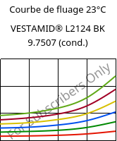 Courbe de fluage 23°C, VESTAMID® L2124 BK 9.7507 (cond.), PA12, Evonik