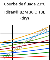 Courbe de fluage 23°C, Rilsan® BZM 30 O T3L (sec), PA11-GF30, ARKEMA