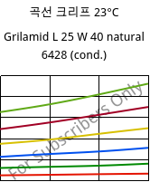 곡선 크리프 23°C, Grilamid L 25 W 40 natural 6428 (응축), PA12, EMS-GRIVORY