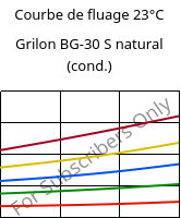Courbe de fluage 23°C, Grilon BG-30 S natural (cond.), PA6-GF30, EMS-GRIVORY