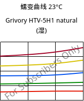 蠕变曲线 23°C, Grivory HTV-5H1 natural (状况), PA6T/6I-GF50, EMS-GRIVORY