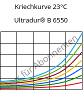 Kriechkurve 23°C, Ultradur® B 6550, PBT, BASF