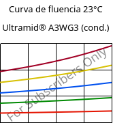 Curva de fluencia 23°C, Ultramid® A3WG3 (cond.), PA66-GF15, BASF