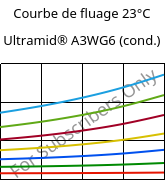 Courbe de fluage 23°C, Ultramid® A3WG6 (cond.), PA66-GF30, BASF