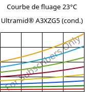 Courbe de fluage 23°C, Ultramid® A3XZG5 (cond.), PA66-I-GF25 FR(52), BASF