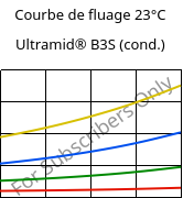 Courbe de fluage 23°C, Ultramid® B3S (cond.), PA6, BASF