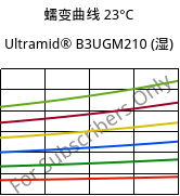 蠕变曲线 23°C, Ultramid® B3UGM210 (状况), PA6-(GF+MD)60 FR(61), BASF