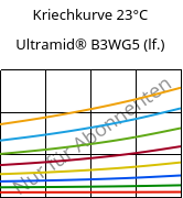 Kriechkurve 23°C, Ultramid® B3WG5 (feucht), PA6-GF25, BASF