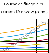 Courbe de fluage 23°C, Ultramid® B3WG5 (cond.), PA6-GF25, BASF