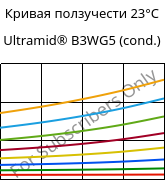 Кривая ползучести 23°C, Ultramid® B3WG5 (усл.), PA6-GF25, BASF