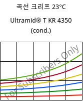 곡선 크리프 23°C, Ultramid® T KR 4350 (응축), PA6T/6, BASF