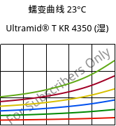蠕变曲线 23°C, Ultramid® T KR 4350 (状况), PA6T/6, BASF