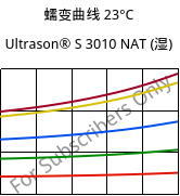 蠕变曲线 23°C, Ultrason® S 3010 NAT (状况), PSU, BASF
