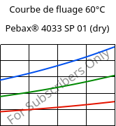 Courbe de fluage 60°C, Pebax® 4033 SP 01 (sec), TPA, ARKEMA