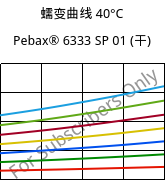 蠕变曲线 40°C, Pebax® 6333 SP 01 (烘干), TPA, ARKEMA