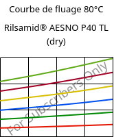 Courbe de fluage 80°C, Rilsamid® AESNO P40 TL (sec), PA12, ARKEMA