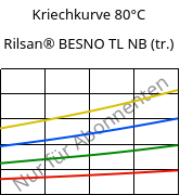 Kriechkurve 80°C, Rilsan® BESNO TL NB (trocken), PA11, ARKEMA