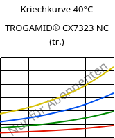 Kriechkurve 40°C, TROGAMID® CX7323 NC (trocken), PAPACM12, Evonik