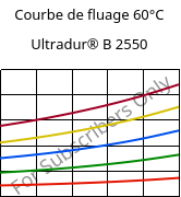 Courbe de fluage 60°C, Ultradur® B 2550, PBT, BASF