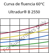 Curva de fluencia 60°C, Ultradur® B 2550, PBT, BASF