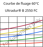 Courbe de fluage 60°C, Ultradur® B 2550 FC, PBT, BASF