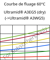 Courbe de fluage 60°C, Ultramid® A3EG5 (sec), PA66-GF25, BASF