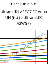 Kriechkurve 60°C, Ultramid® A3EG7 FC Aqua UN (trocken), PA66-GF35, BASF