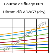 Courbe de fluage 60°C, Ultramid® A3WG7 (sec), PA66-GF35, BASF