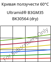 Кривая ползучести 60°C, Ultramid® B3GM35 BK30564 (сухой), PA6-(MD+GF)40, BASF