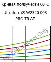 Кривая ползучести 60°C, Ultraform® W2320 003 PRO TR AT, POM, BASF