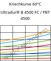 Kriechkurve 60°C, Ultradur® B 4500 FC / PBT 4500, PBT, BASF