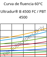 Curva de fluencia 60°C, Ultradur® B 4500 FC / PBT 4500, PBT, BASF