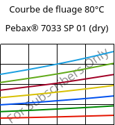 Courbe de fluage 80°C, Pebax® 7033 SP 01 (sec), TPA, ARKEMA
