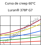 Curva de creep 60°C, Luran® 378P G7, SAN-GF35, INEOS Styrolution