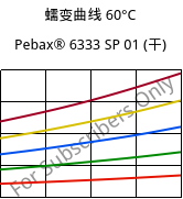 蠕变曲线 60°C, Pebax® 6333 SP 01 (烘干), TPA, ARKEMA