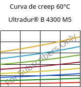 Curva de creep 60°C, Ultradur® B 4300 M5, PBT-MF25, BASF