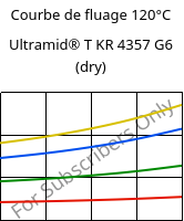 Courbe de fluage 120°C, Ultramid® T KR 4357 G6 (sec), PA6T/6-I-GF30, BASF
