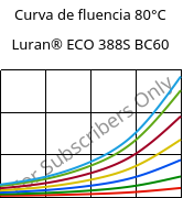 Curva de fluencia 80°C, Luran® ECO 388S BC60, SAN, INEOS Styrolution