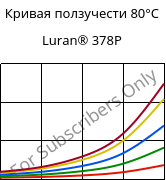 Кривая ползучести 80°C, Luran® 378P, SAN, INEOS Styrolution