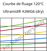 Courbe de fluage 120°C, Ultramid® A3WG6 (sec), PA66-GF30, BASF