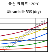 곡선 크리프 120°C, Ultramid® B3S (건조), PA6, BASF