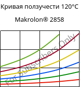 Кривая ползучести 120°C, Makrolon® 2858, PC, Covestro