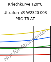 Kriechkurve 120°C, Ultraform® W2320 003 PRO TR AT, POM, BASF