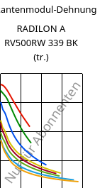 Sekantenmodul-Dehnung , RADILON A RV500RW 339 BK (trocken), PA66-GF50, RadiciGroup