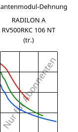 Sekantenmodul-Dehnung , RADILON A RV500RKC 106 NT (trocken), PA66-GF50, RadiciGroup