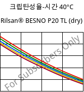 크립탄성율-시간 40°C, Rilsan® BESNO P20 TL (건조), PA11, ARKEMA
