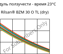 Модуль ползучести - время 23°C, Rilsan® BZM 30 O TL (сухой), PA11-GF30, ARKEMA