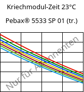 Kriechmodul-Zeit 23°C, Pebax® 5533 SP 01 (trocken), TPA, ARKEMA