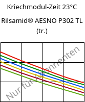 Kriechmodul-Zeit 23°C, Rilsamid® AESNO P302 TL (trocken), PA12-I, ARKEMA